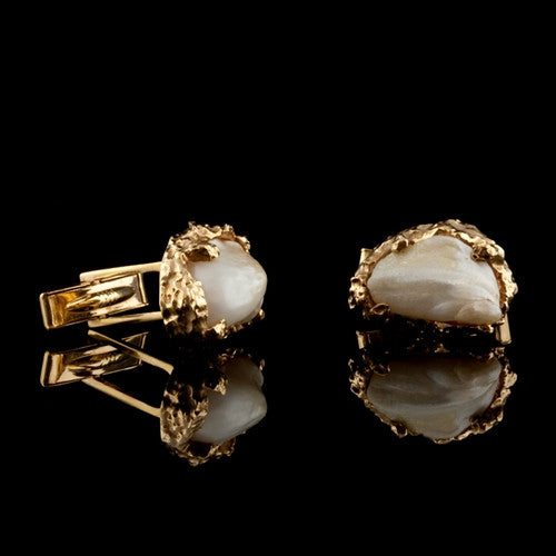 Baroque Pearl 5pc Cuff Link & Stud Set2