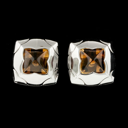 Bulgari Citrine Piramide Earclips