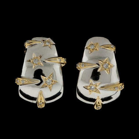 Celestial Gold, Diamond Huggie Earrings