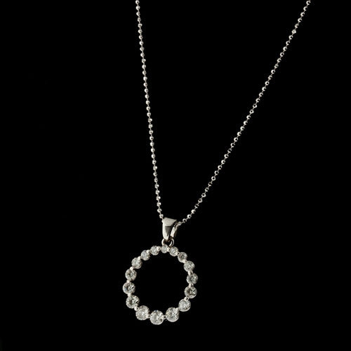 Circle of Diamonds Pendant Necklace1