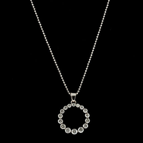 Circle of Diamonds Pendant Necklace