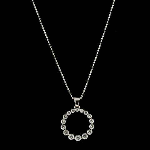 Circle of Diamonds Pendant Necklace