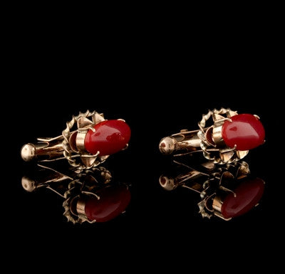 Coral, Rose Gold 3pc Cuff Link Se1