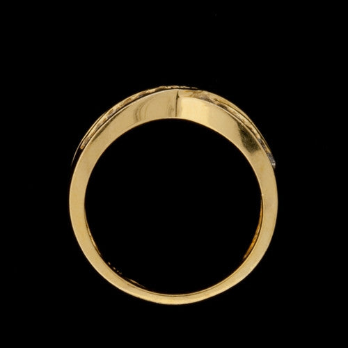 Crisscross Diamond 14KT Band Ring2
