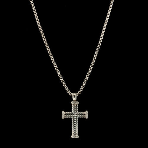 David Yurman Sterling & Diamond Cross