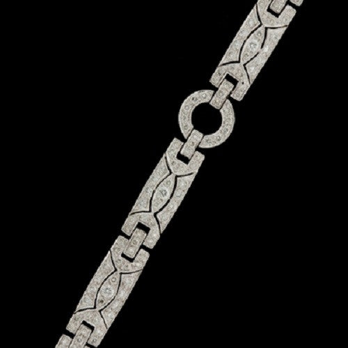 Deco Style Pave Diamond Bracelet