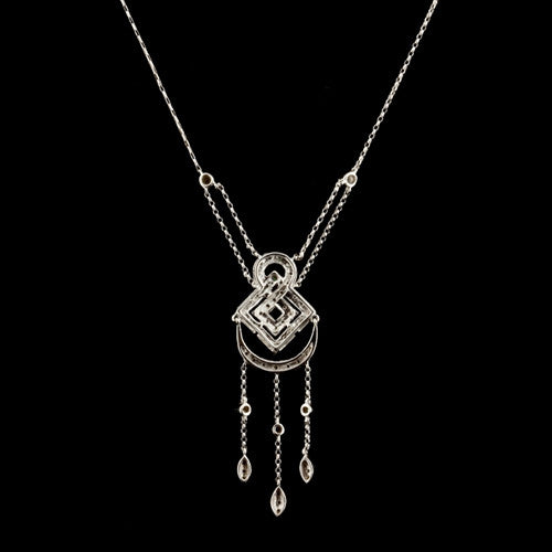 Diamond Chandelier Style Necklace1