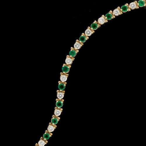 Diamond & Emerald Tennis Bracelet