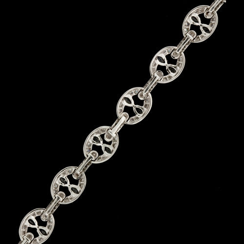 Diamond & Sapphire Oval Link Bracelet1