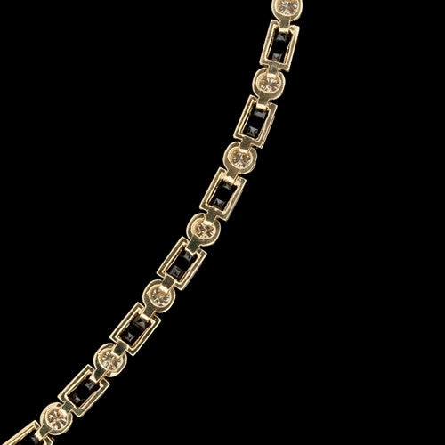 Diamond & Sapphire Tennis Bracelet2
