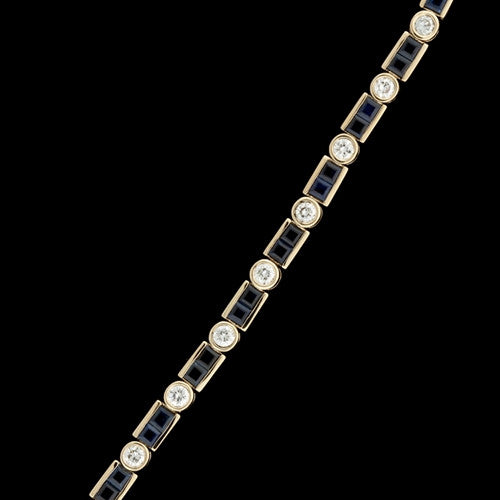 Diamond & Sapphire Tennis Bracelet