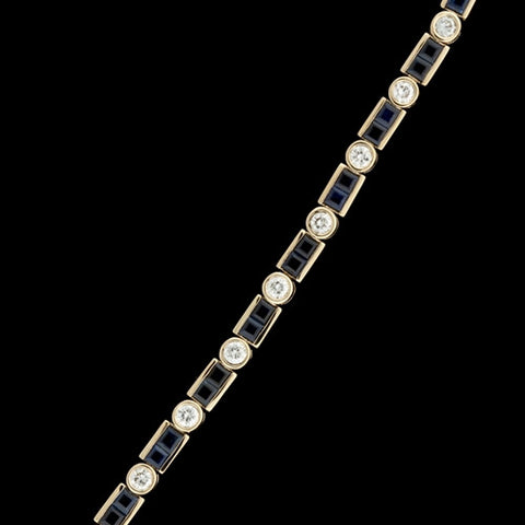 Diamond & Sapphire Tennis Bracelet