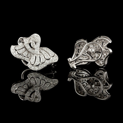 Diamond Spray Design 18KT Earrings2