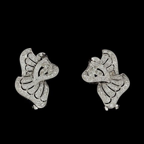 Diamond Spray Design 18KT Earrings