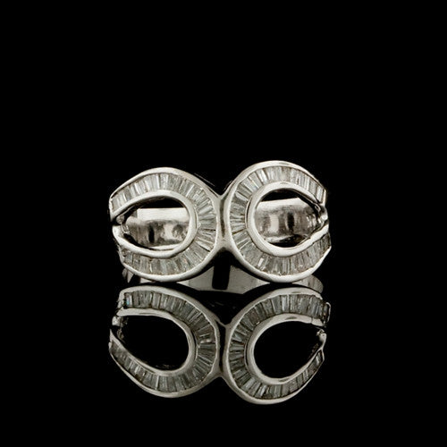 Double Horsehorse Diamond Ring
