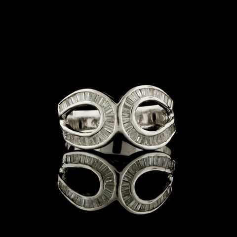 Double Horsehorse Diamond Ring