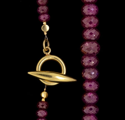 Faceted Ruby Beads Necklace3