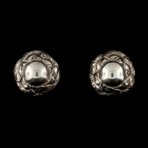 Georg Jensen Sterling Foliate Earrings