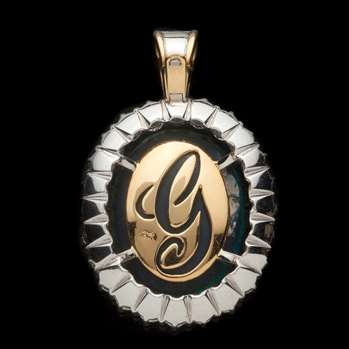 House of Giulians Black Opal & Diamond Pendant..