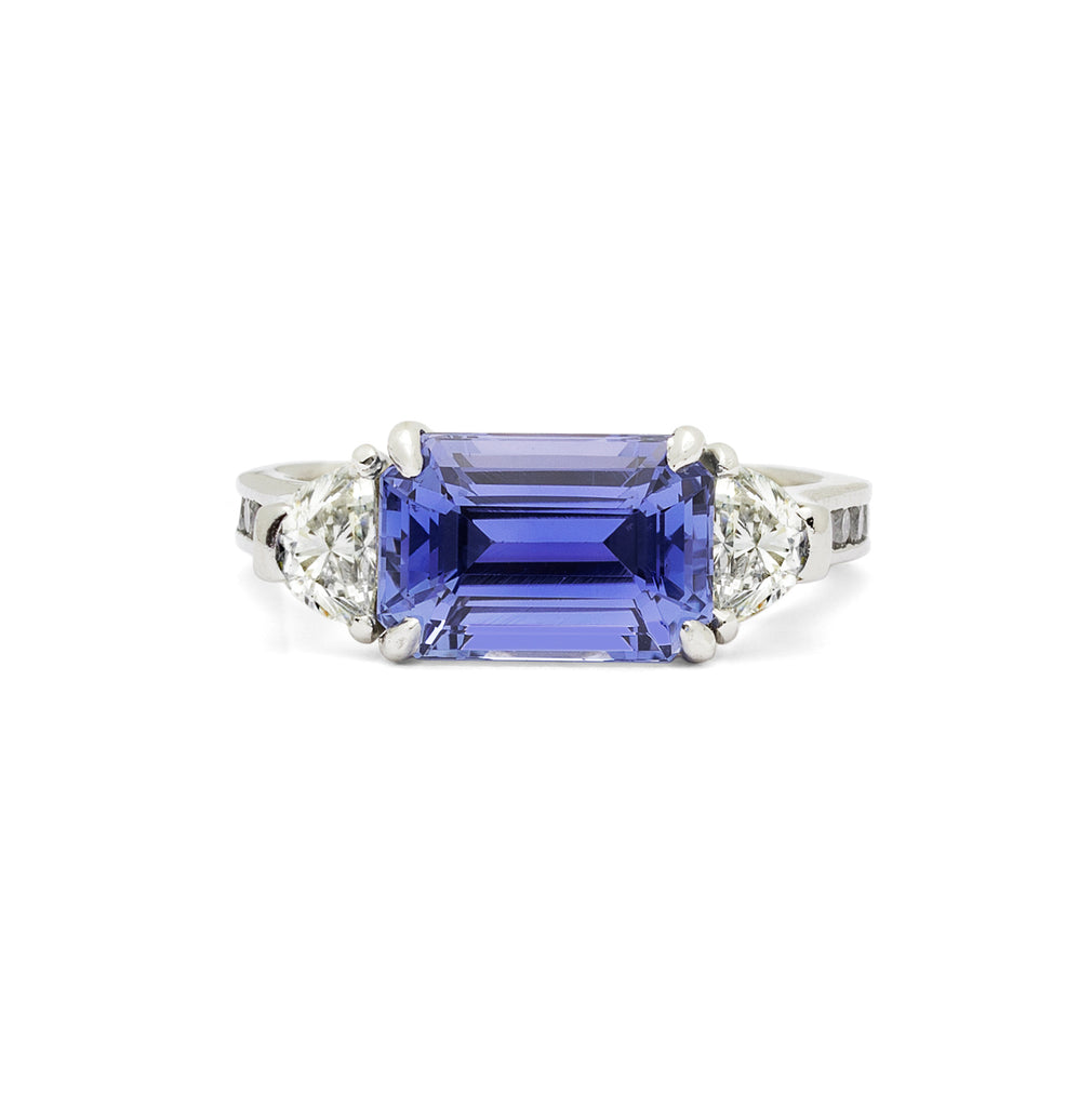 4.55-ct. Lavender-Blue Sapphire and Diamond Ring