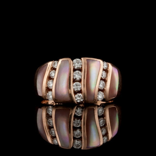 KABANA Gold, MOP & Diamond Ring