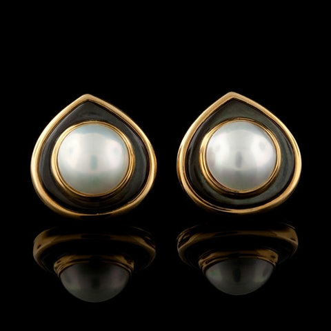 Marina B. Mabe & MOP Pearl Earclips