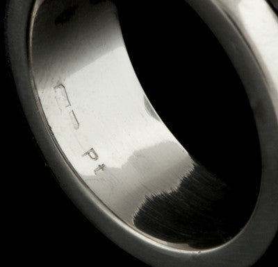 Modern Platinum & Diamond Band Ring1