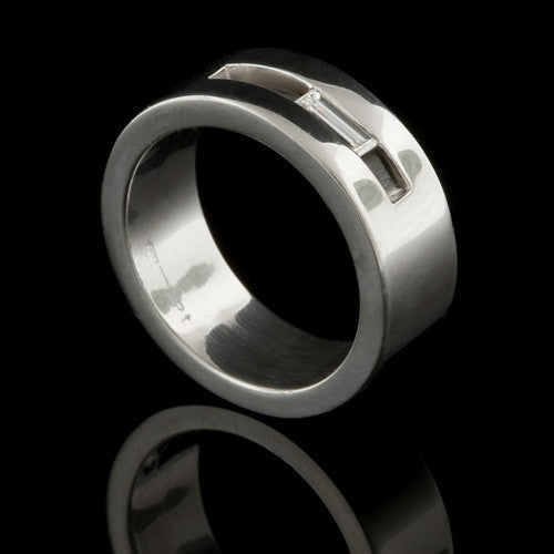 Modern Platinum & Diamond Band Ring