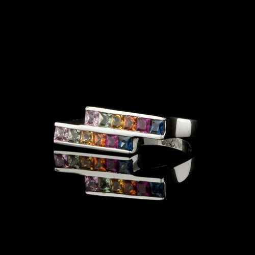 Multi-Color Sapphire Modern Ring1