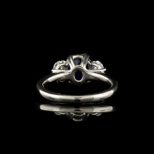 Natural 3.03ct Sapphire & Diamond Ring2