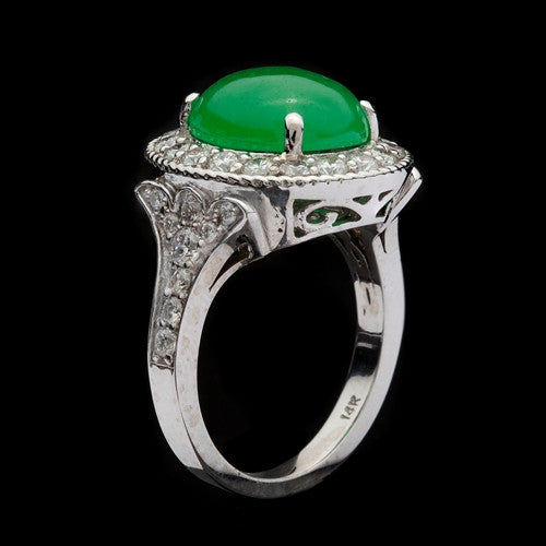 Oval Jade & Diamond Ring2