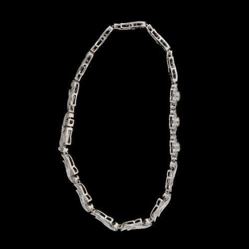 Pave Diamond Foliate 18KT Bracelet2