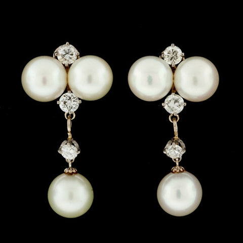 Pearl & Diamond Detachable Earrings