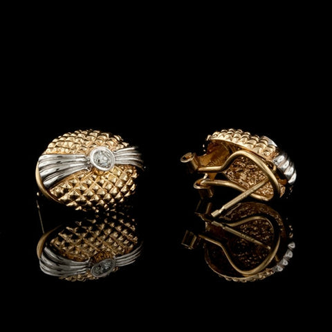 Pineapple Gold & Diamond Earrings
