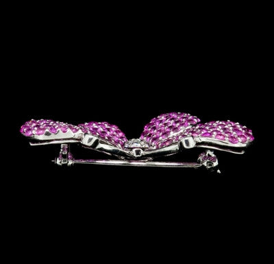 Pink Sapphire, Diamond Butterfly Brooch2