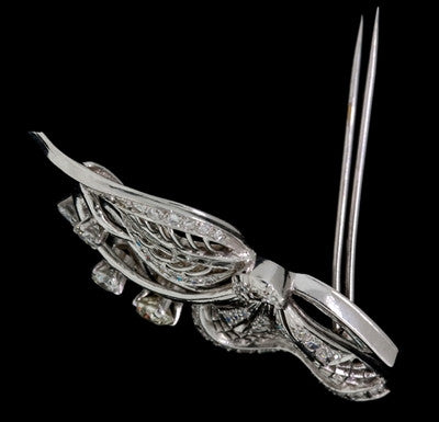 Platinum & Diamond Spray Brooch2