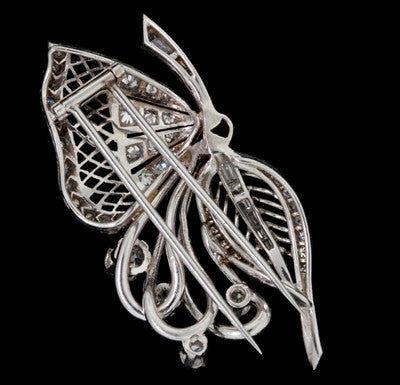 Platinum & Diamond Spray Brooch3