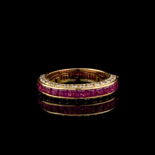 Ruby & Diamond 18KT Band Ring