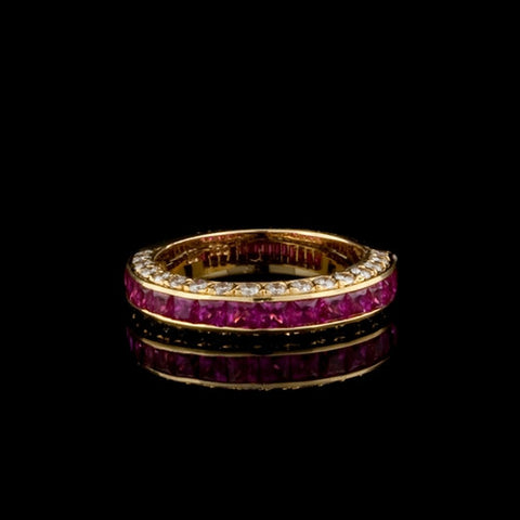 Ruby & Diamond 18KT Band Ring
