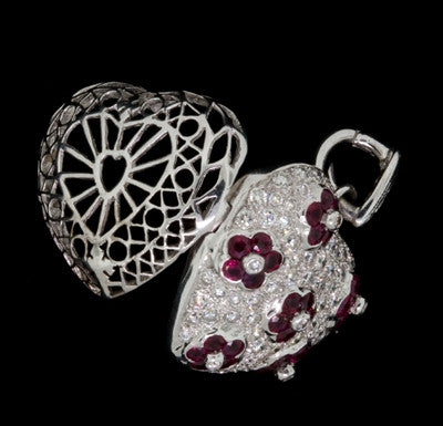 Ruby & Diamond Heart Locket2