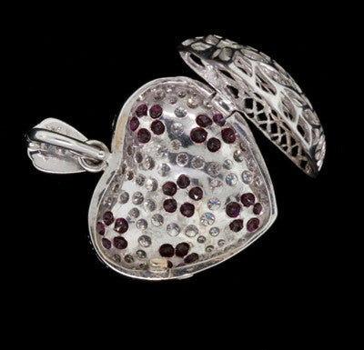 Ruby & Diamond Heart Locket3