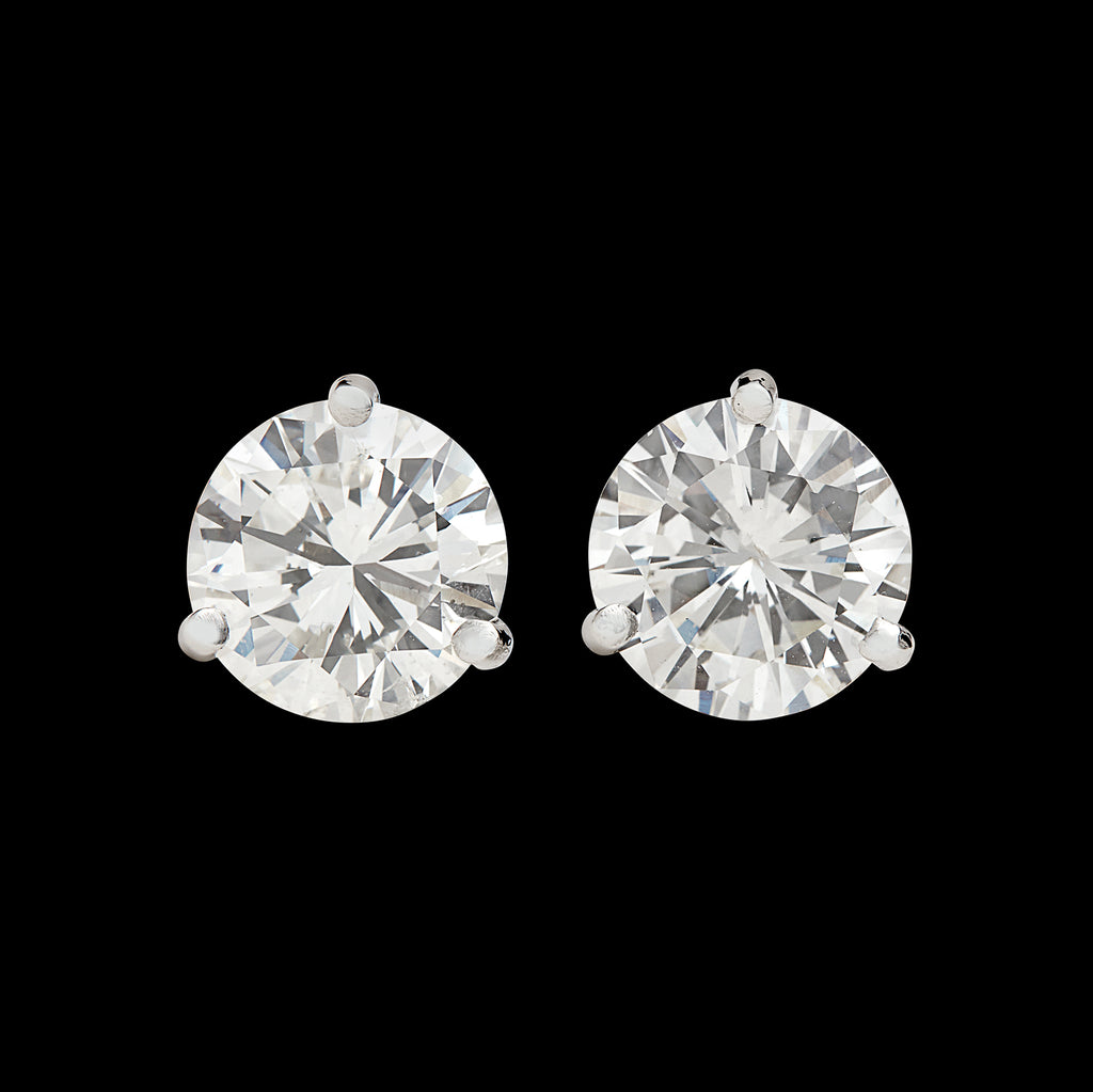Stunning 4.04-ct. Round Brilliant Diamond Stud Earrings
