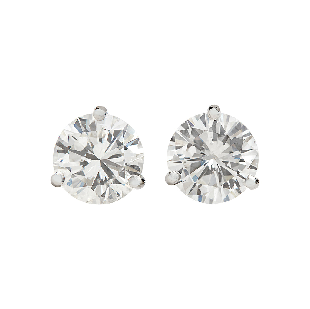Stunning 4.04-ct. Round Brilliant Diamond Stud Earrings
