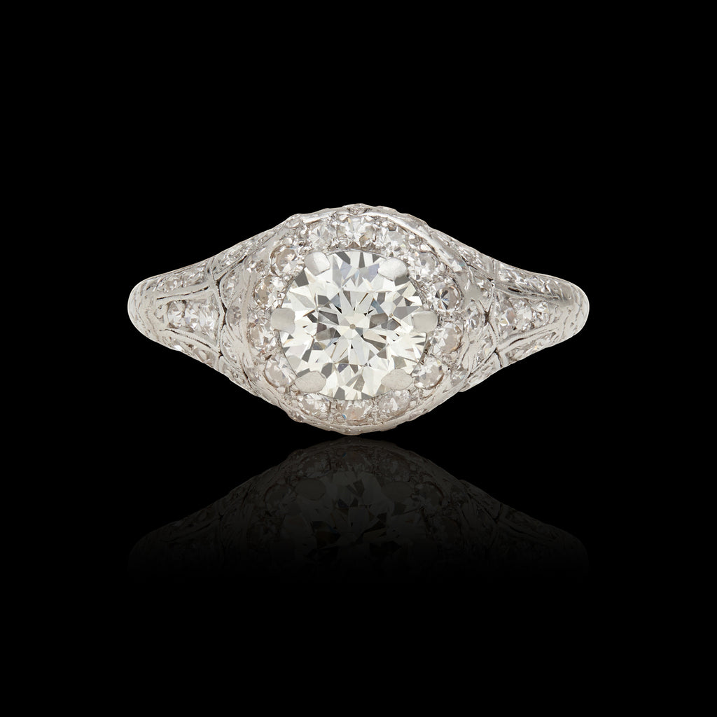 Estate 1.05-ct. European-Cut Diamond Engagement Ring