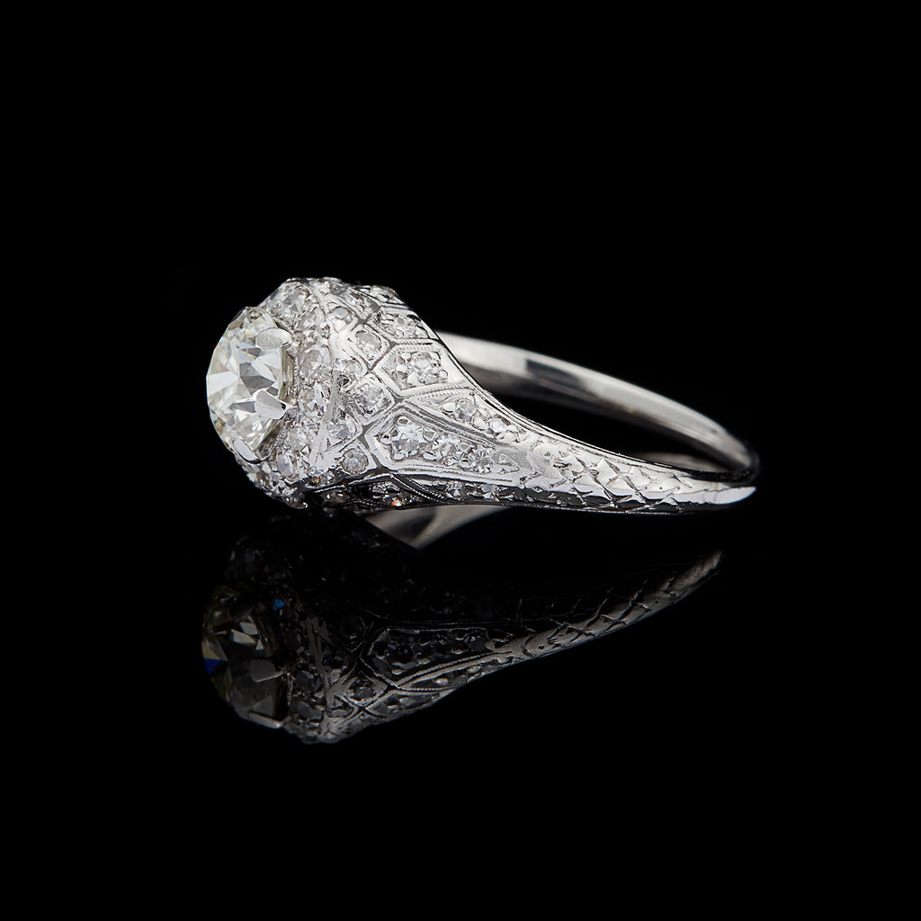 Estate 1.05-ct. European-Cut Diamond Engagement Ring