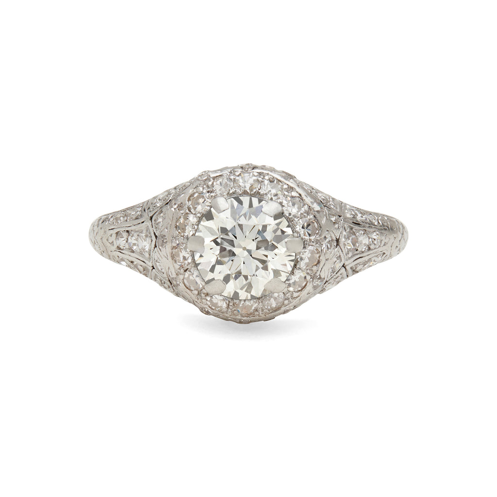 Estate 1.05-ct. European-Cut Diamond Engagement Ring