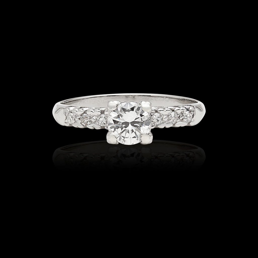 Classic Diamond & Platinum Engagement Ring