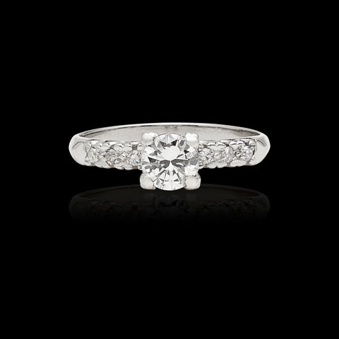 Classic Diamond & Platinum Engagement Ring