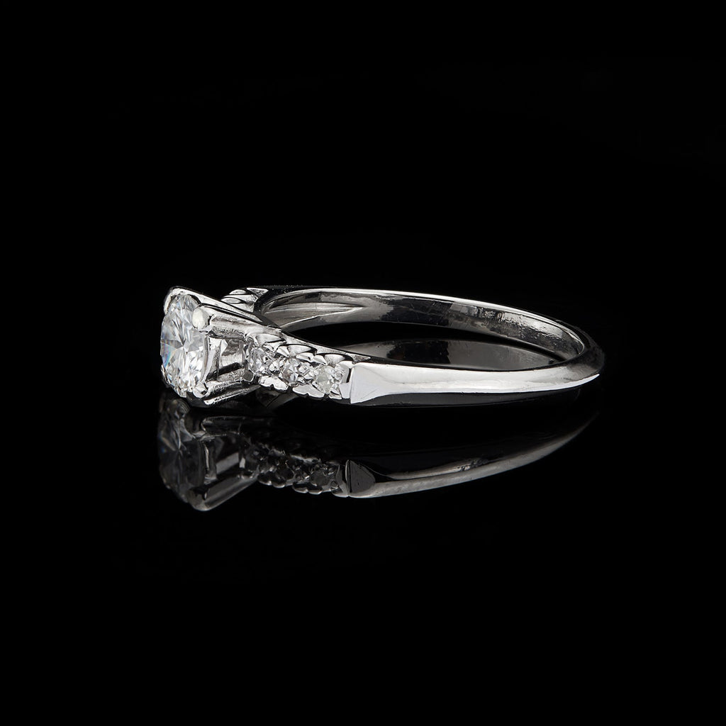 Classic Diamond & Platinum Engagement Ring