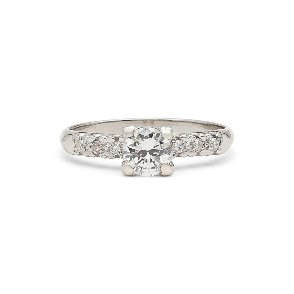 Classic Diamond & Platinum Engagement Ring